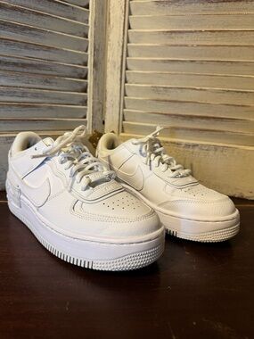 Nike Air Force 1 Shadow Triple White Women Sz 9